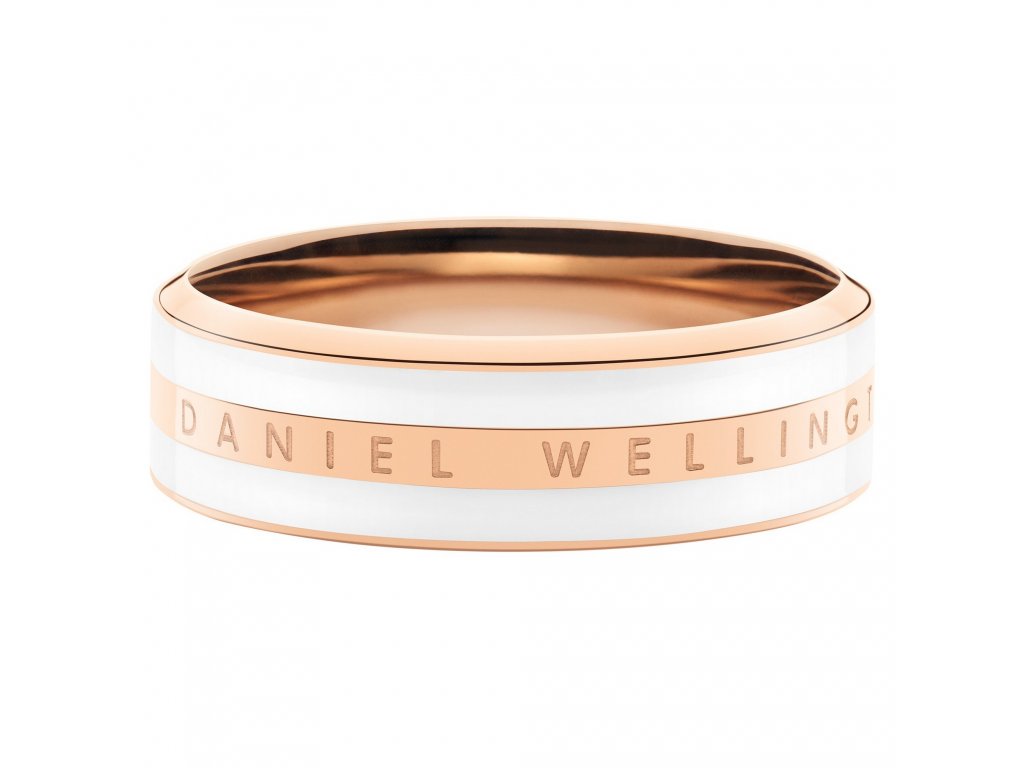 Daniel Wellington prsten Classic Satin White Rose gold 52mm DW00400041