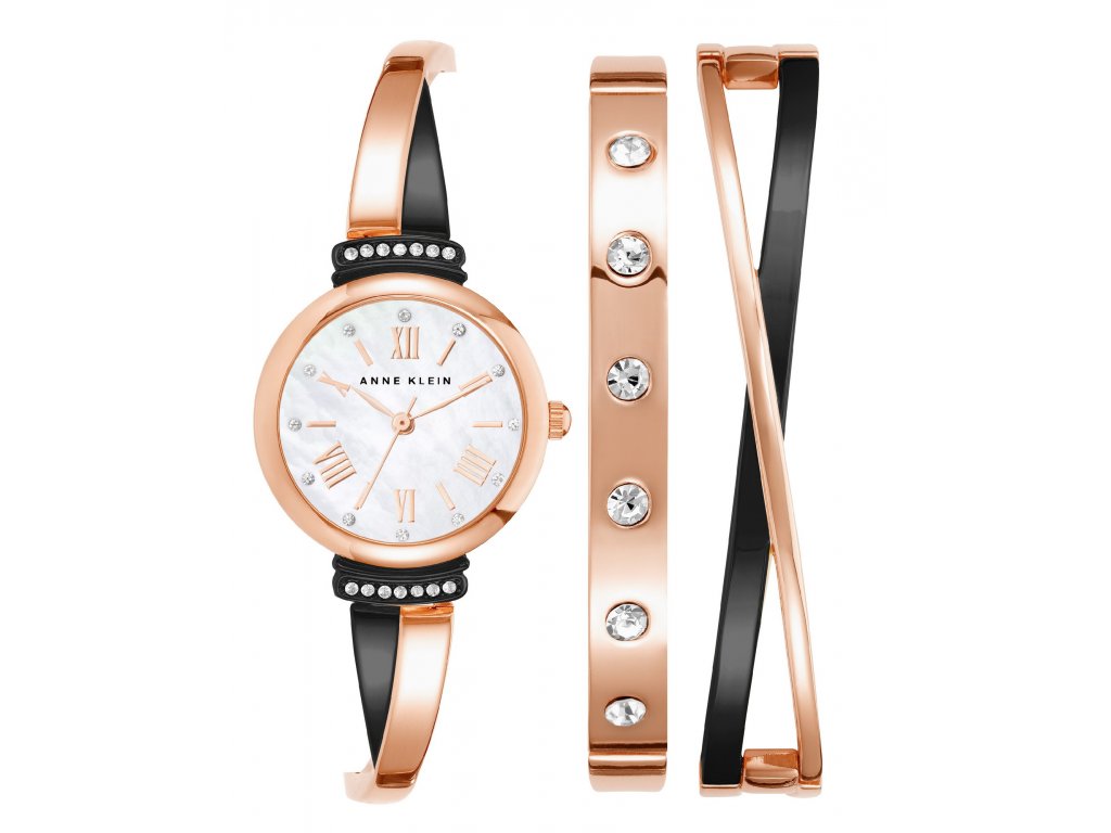 Anne Klein watch and bracelet set AK 2245GYST Le Mode