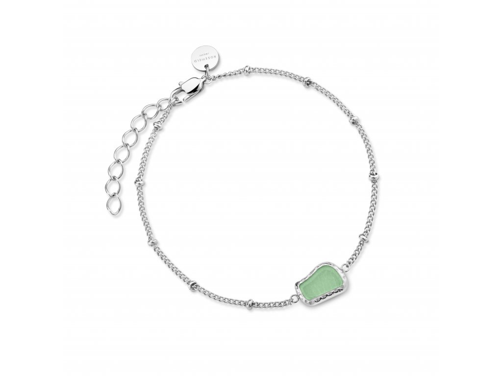 Rosefield Silver Color Organic Gemstone Bracelet JBOGS-J657