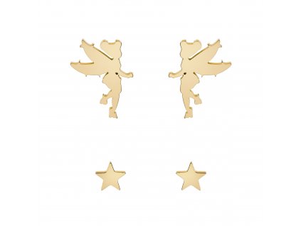 10330 disney set detskych nausnic zvonilka ocelovy pozlaceny s600148yl b cs