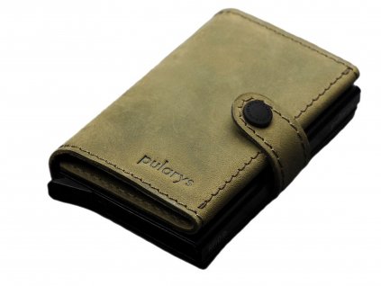 Pularys pánská kožená peněženka Hugo olivová 20208444