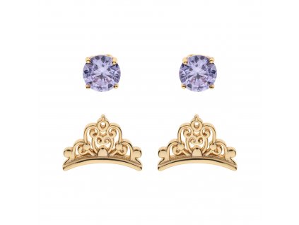 10861 disney set detskych nausnic korunky stribrny pozlaceny ss00002yzal cs