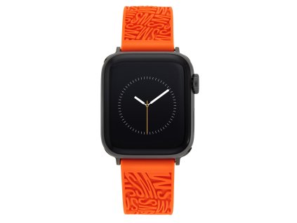 11152 2 steve madden reminek silikonovy oranzovy pro apple watch 38 40 41 mm