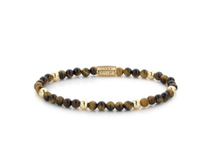 Rebel & Rose náramek Tiger Lily s pozlacenou sponou, 4mm (Velikost XS)