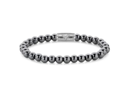 Rebel & Rose dámský kuličkový náramek, Grey Silver Shine, 6mm (Velikost M)