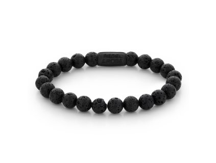 Rebel & Rose pánský kuličkový náramek, Black Moon, 8mm (Velikost M)