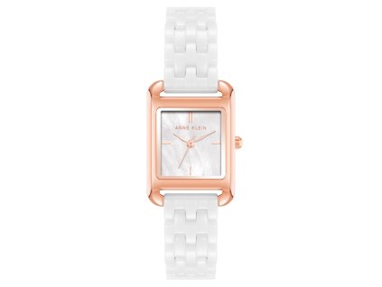11573 anne klein damske hodinky hranate ruzovo zlate ak 5022rgwt