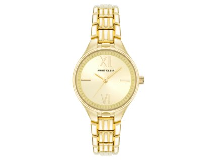 11591 anne klein damske hodinky kulate zlate ak 4060chgb