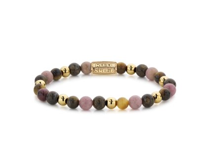 Rebel & Rose náramek Winter Glow II s pozlacenou sponou, 6mm (Velikost XS)