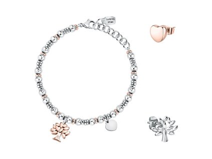 12151 la petite story darkova sada ocelovy naramek a dve single nausnice lps20asf01