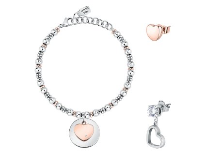 12154 la petite story darkova sada ocelovy naramek a dve single nausnice lps20asd04