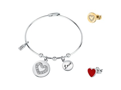 12160 la petite story darkova sada ocelovy naramek a dve single nausnice lps20asd06