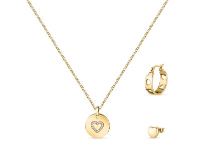 12163 la petite story darkova sada ocelovy nahrdelnik a dve single nausnice lps20asd02