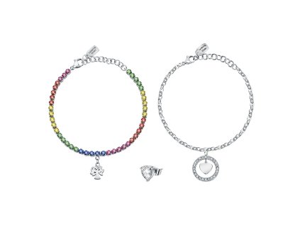 12166 la petite story darkova sada dvou ocelovych naramku a single nausnice lps20asd03