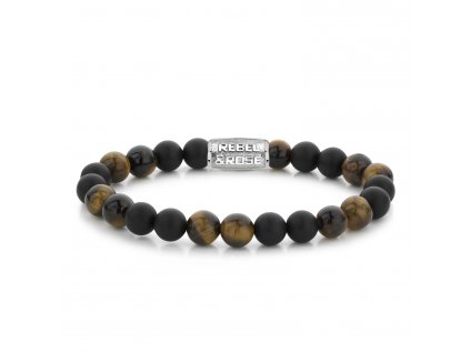 Rebel & Rose pánský náramek Mad Tiger Lily Twist, 8mm