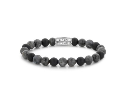Rebel & Rose bracelet RR-80069-SL Gray Rocks - 8mm M