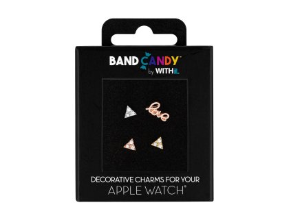 13162 withit 4 ozdoby na reminek band candy napis love a 3 trojuhelniky s krystaly ve stribrne zlate a ruzovo zlate barve wi 2011pvcmaw