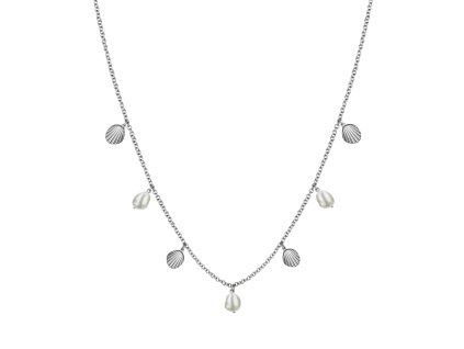 13255 rosefield multi shell and pearl charms necklace silver jmspns j162