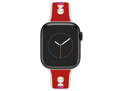 13795 anne klein reminek silikonovy cerveno kremovy pro apple watch 38 40 41 wk 1082rdch38