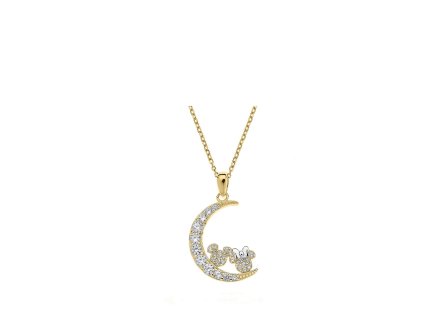 Disney detský náhrdelník Minnie a Mickey Mouse strieborný CS00031QZWL-P.CS