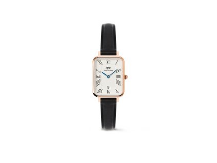 JPG Original White DW00100862 Quadro Roman Numerals Date Sheffield Rose Gold 01