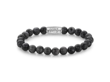 Rebel & Rose pánský nárámek Grey Seduction 8 mm (Velikost L)