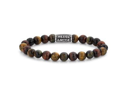 Rebel & Rose unisex náramek Who`s afraid of the Tiger 8 mm (Velikost XL)