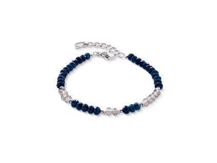 Coeur de Lion dámsky náramok Rhythm Jade Navy silver2043/30-0717