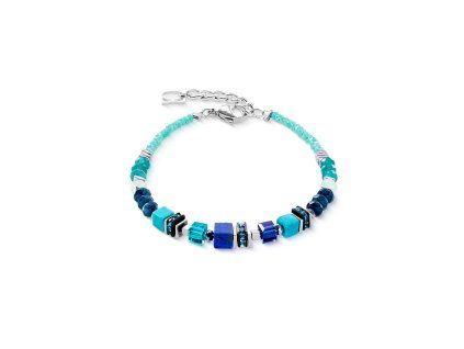 Coeur de Lion dámsky náramok Wave Precious Flow silver-teal 3046/30-0607