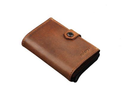 Pularys men's leather wallet Hiker brown 211131007