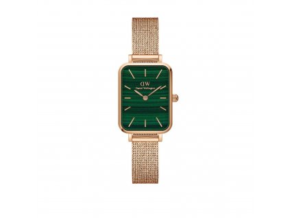 2631 3 daniel wellington hodinky quadro pressed mesh rose gold green dw00100437