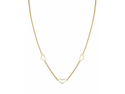 Rosefield zlatý náhrdelník Triple Heart JNTHG-J535