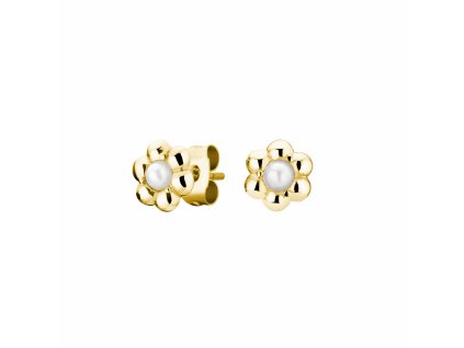 Rosefield zlaté náušnice Daisy Flower Studs JEDFG-J670