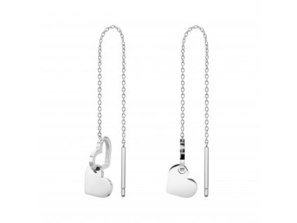Rosefield strieborné náušnice Double Heart JEDHS-J687