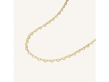 Rosefield zlatý náhrdelník Heart Chain JNHCG-J684