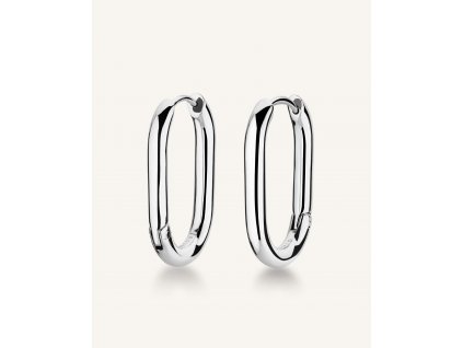 Rosefield strieborné náušnice Large Oval Hoops JEOLS-J568