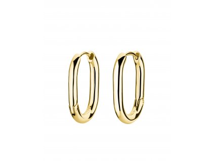 Rosefield náušnice zlaté barvy Small Oval Hoops JEOSG-J569