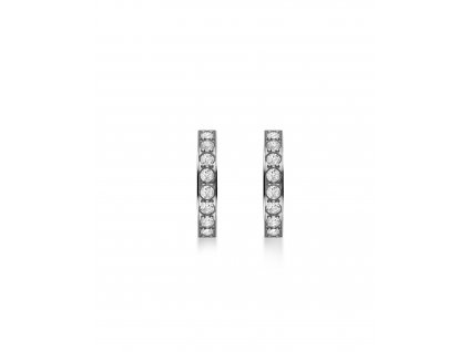 Rosefield strieborné náušnice Crystal Hoops JECHS-J572