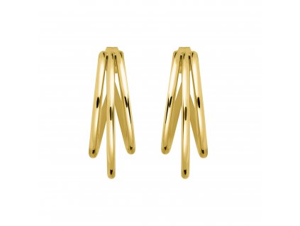 Rosefield zlaté náušnice Triple Hoops JETHG-J573