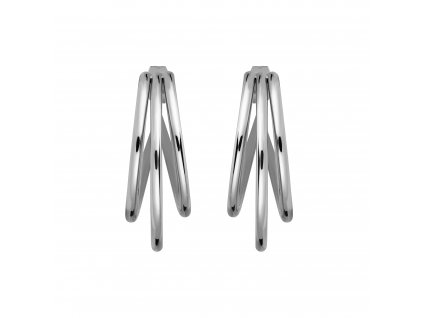 Rosefield strieborné náušnice Triple Hoops JETHS-J574