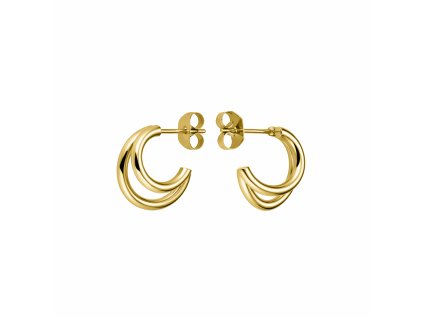 6905 3 rosefield nausnice zlate barvy double hoops jedhg j575