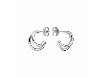 Rosefield strieborné náušnice Double Hoops JEDHS-J576