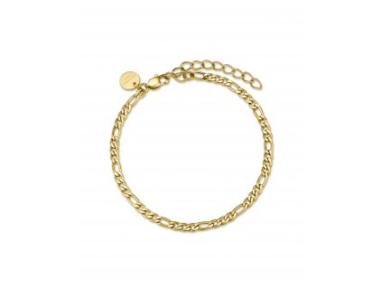 Rosefield zlatý náramok Figaro Chain JBFCG-J532