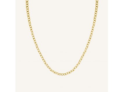 Rosefield náhrdelník zlaté barvy Oval Chainlink JNOCG-J626