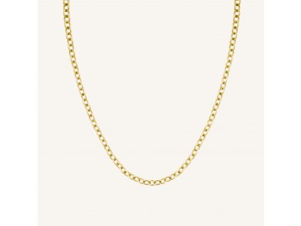Rosefield zlatý náhrdelník Oval Chainlink JNOCG-J626