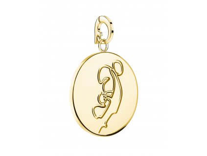 7187 1 rosefield privesek zlate barvy zodiac coin lev