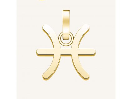 7277 1 rosefield privesek zlate barvy zodiac symbol ryby