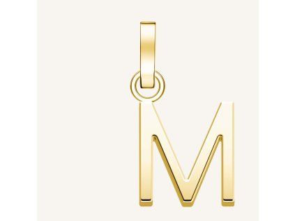 7379 1 rosefield privesek zlate barvy letter m