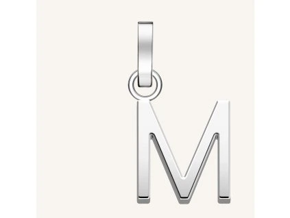 7382 1 rosefield privesek stribrne barvy letter m