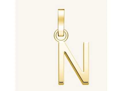 7385 1 rosefield privesek zlate barvy letter n